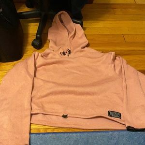 PINK Cropped Hoodie
